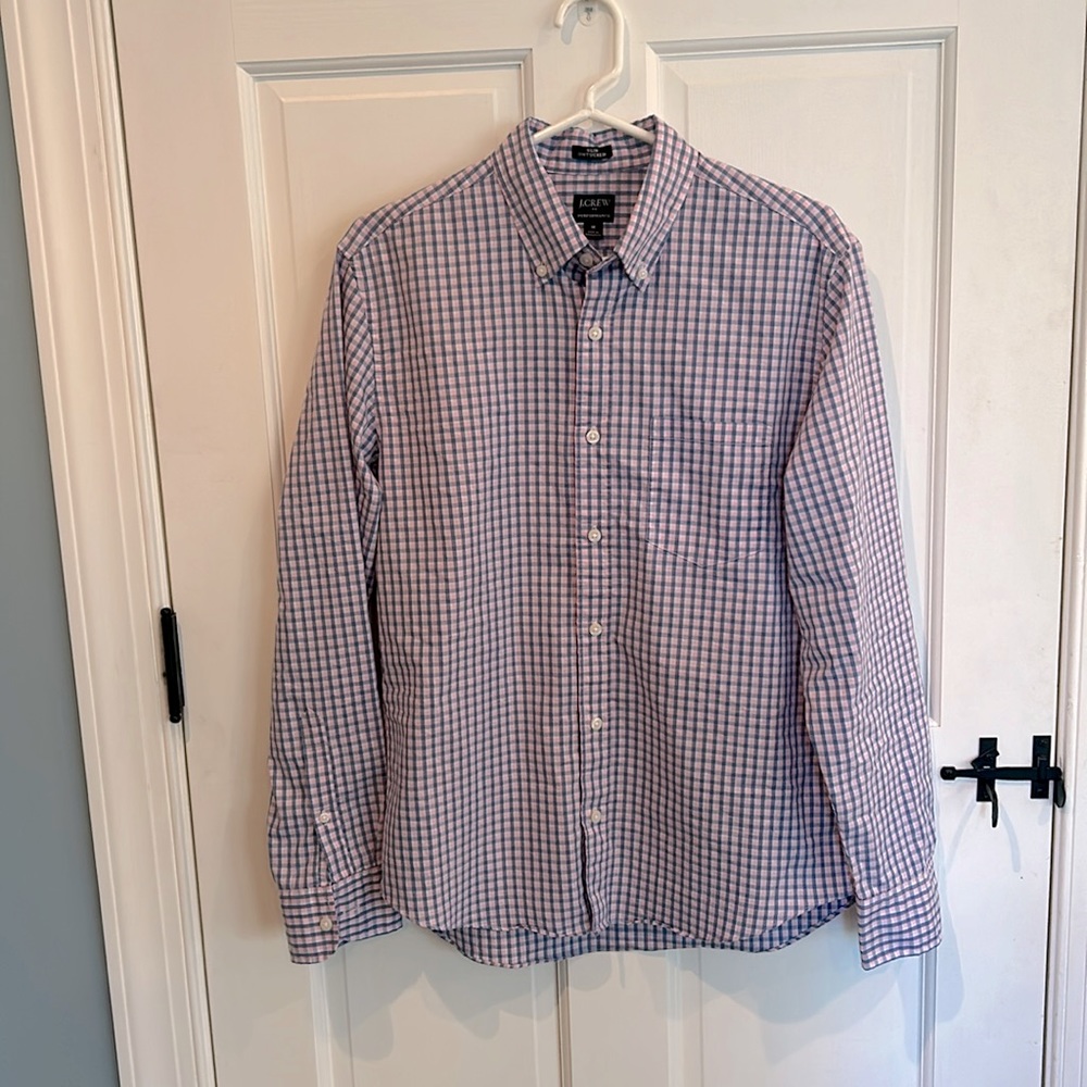 J Crew performance slim untucked men’s button down shirt
